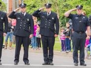 Picture of Fireman saluting during a ceremony