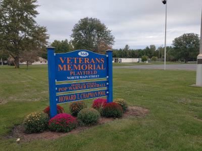 Veteran’s Memorial Field sign